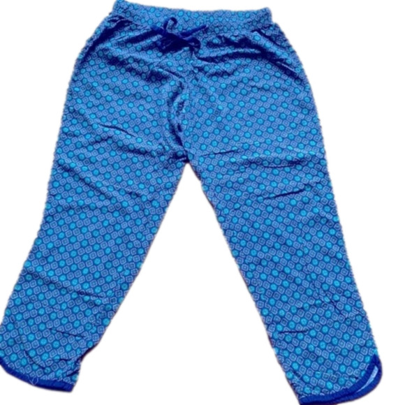 Loungewear Crop Pants GILLIGAN & O’MALLEY Size Medium Navy Teal Preowned - Picture 1 of 8